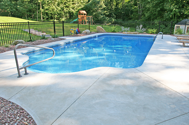 Swimming pool and hand finished concrete project example 174